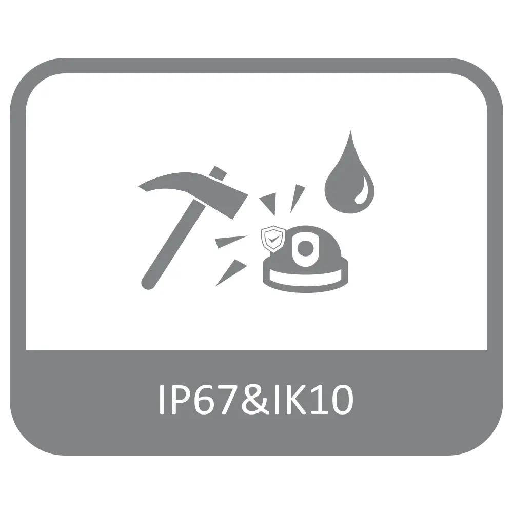 قابلیت ضد ضربه IK10 و ضد آب IP67 دوربین داهوا